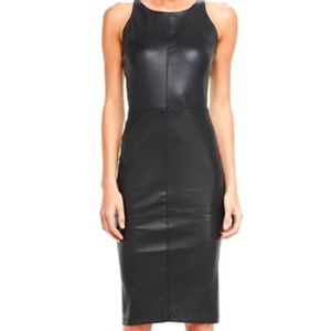 Elizabeth and James Black Leather Dress